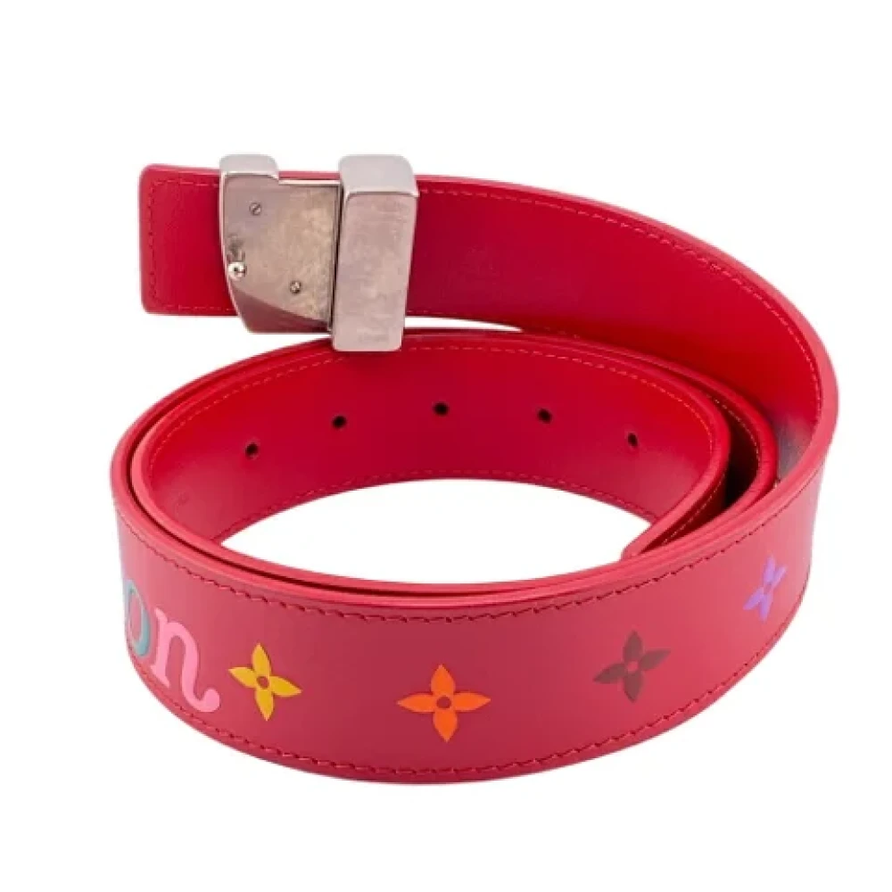 Louis Vuitton Vintage Pre-owned Leather belts Red Unisex