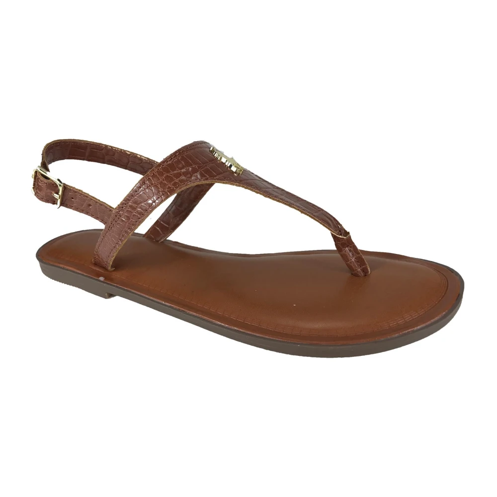 Polo Ralph Lauren Tierney Platte Sandalen Brown Dames