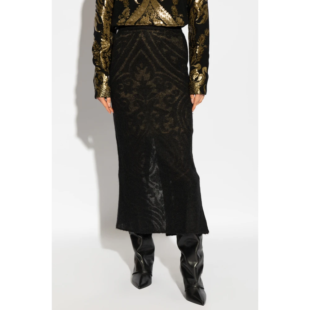 ETRO Rok met achterkant split Black Dames