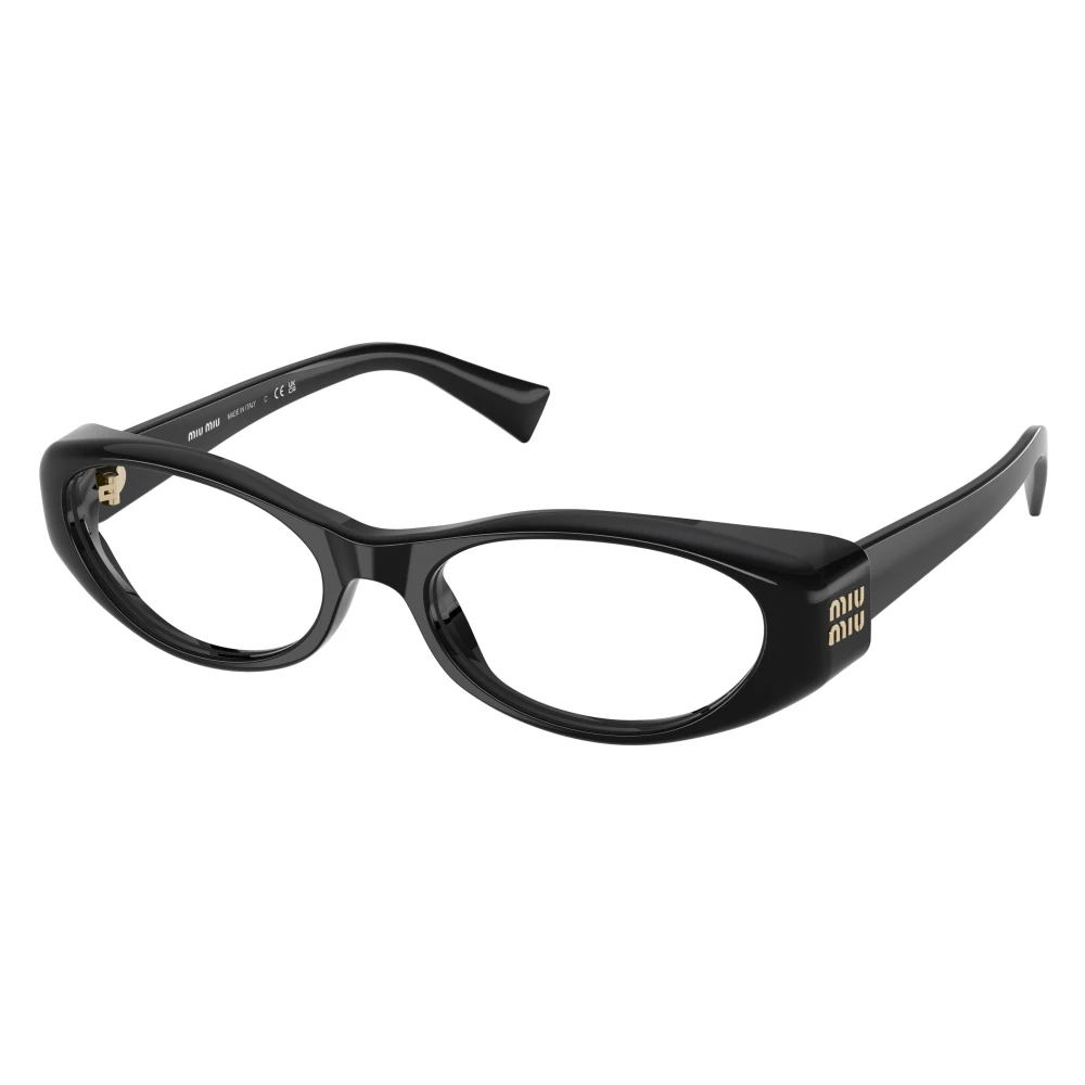 Miu Miu Transparent Woman Mu 03Zv 16K1o1 Optical Frames Acetate Black Round Normal - Image 3