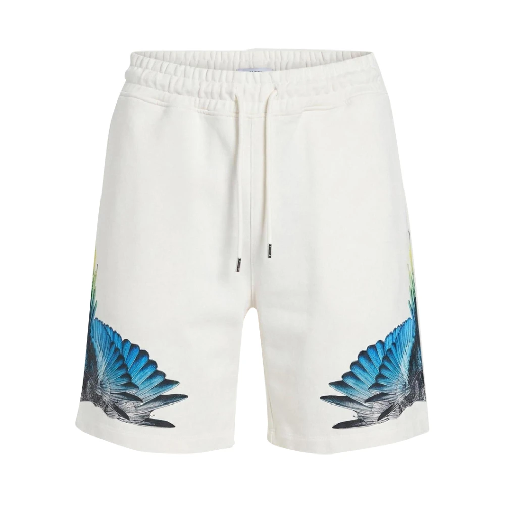 Marcelo Burlon White Sporty Bermuda Shorts - Male - Casual Shorts - M - Shorts