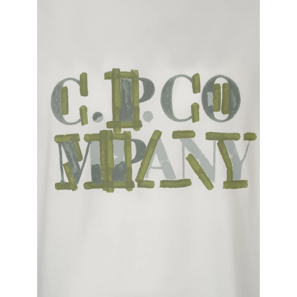 C.P. Company Korte Mouw Jersey T-shirts White Heren