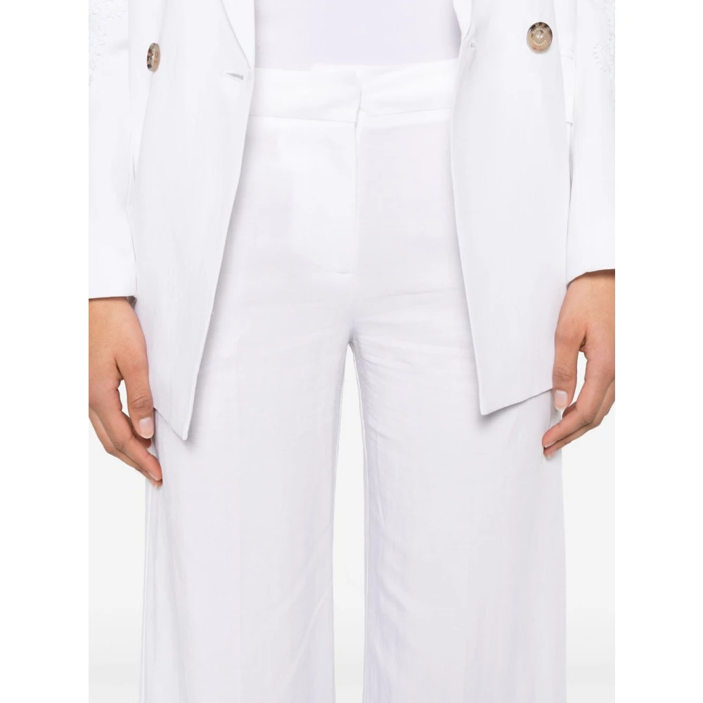 Ermanno Scervino Witte Broek met Verborgen Voorknoop White Dames