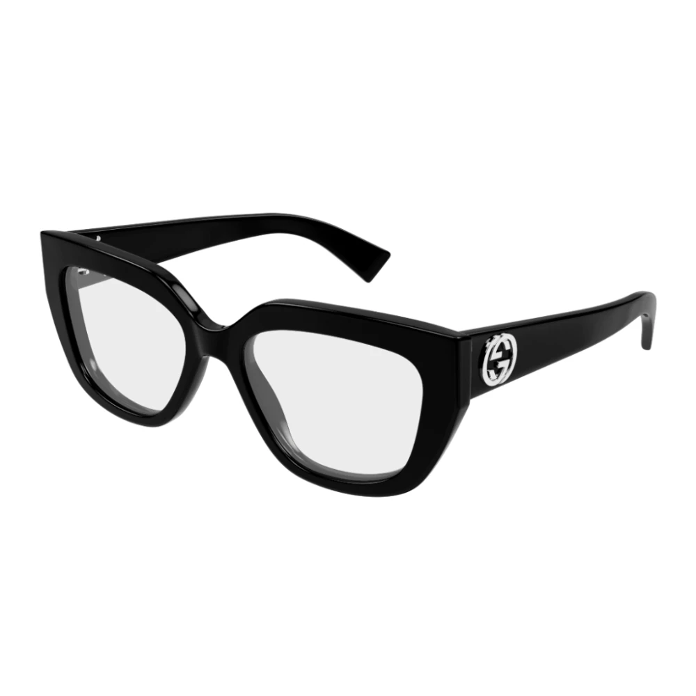 Gucci Fyrkantiga Överdimensionerade Cat-Eye Glasögon Black, Unisex