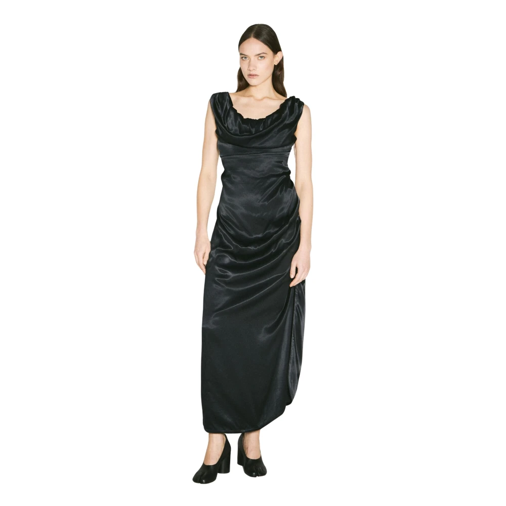 Vivienne Westwood Gedrapeerde potloodjurk met cowl-halslijn Black Dames
