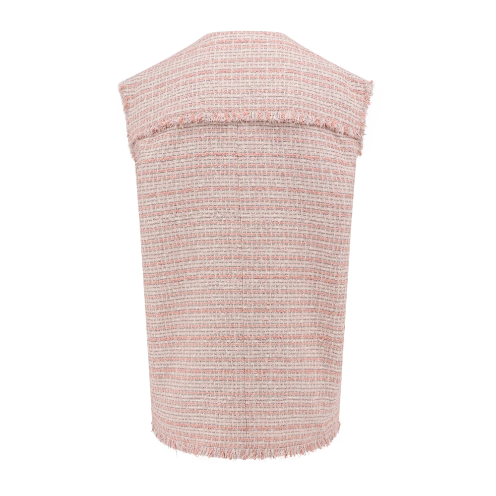 Versace Roze Blazer Crew-neck Vier Zakken Pink Dames