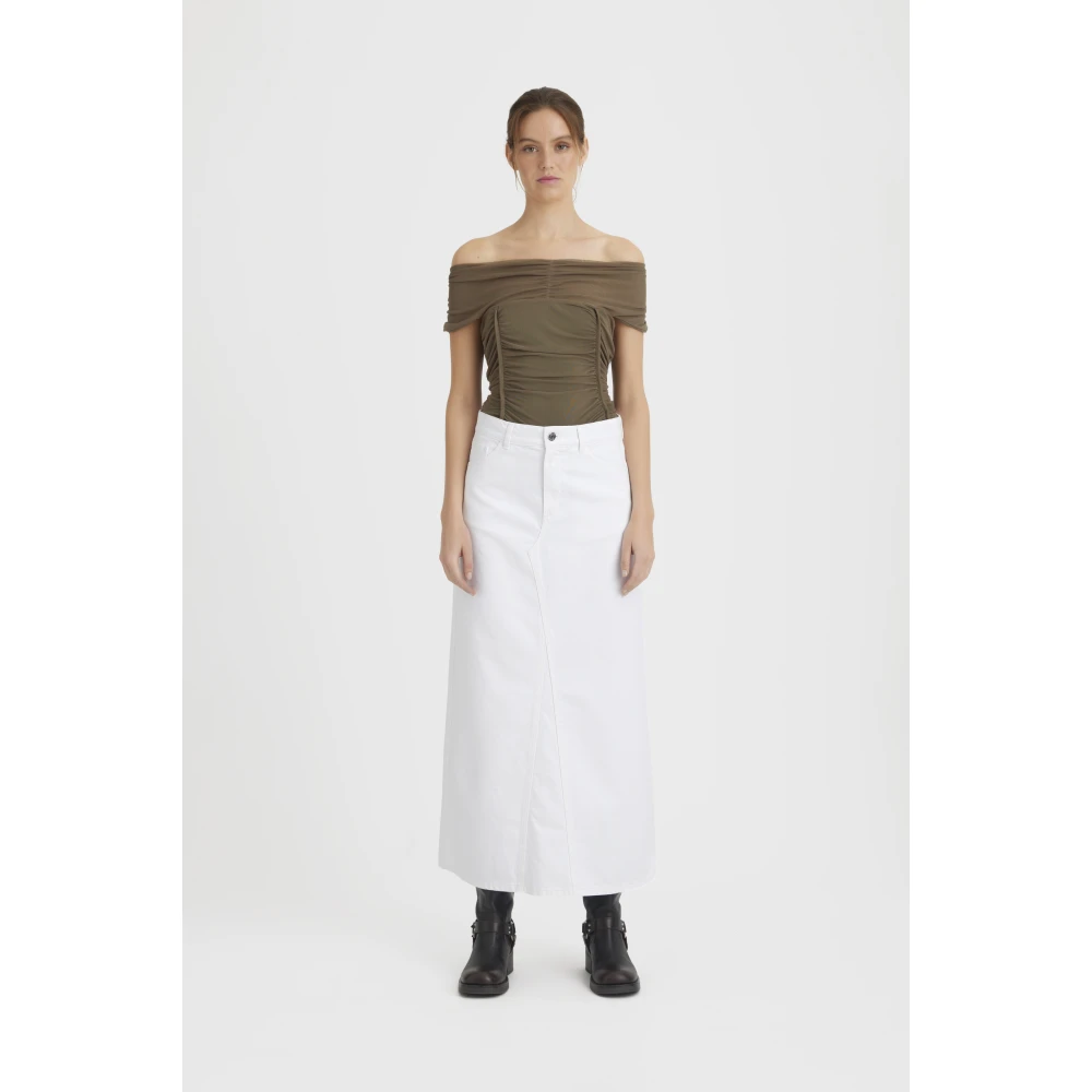 Gestuz Midi Skirts White Dames