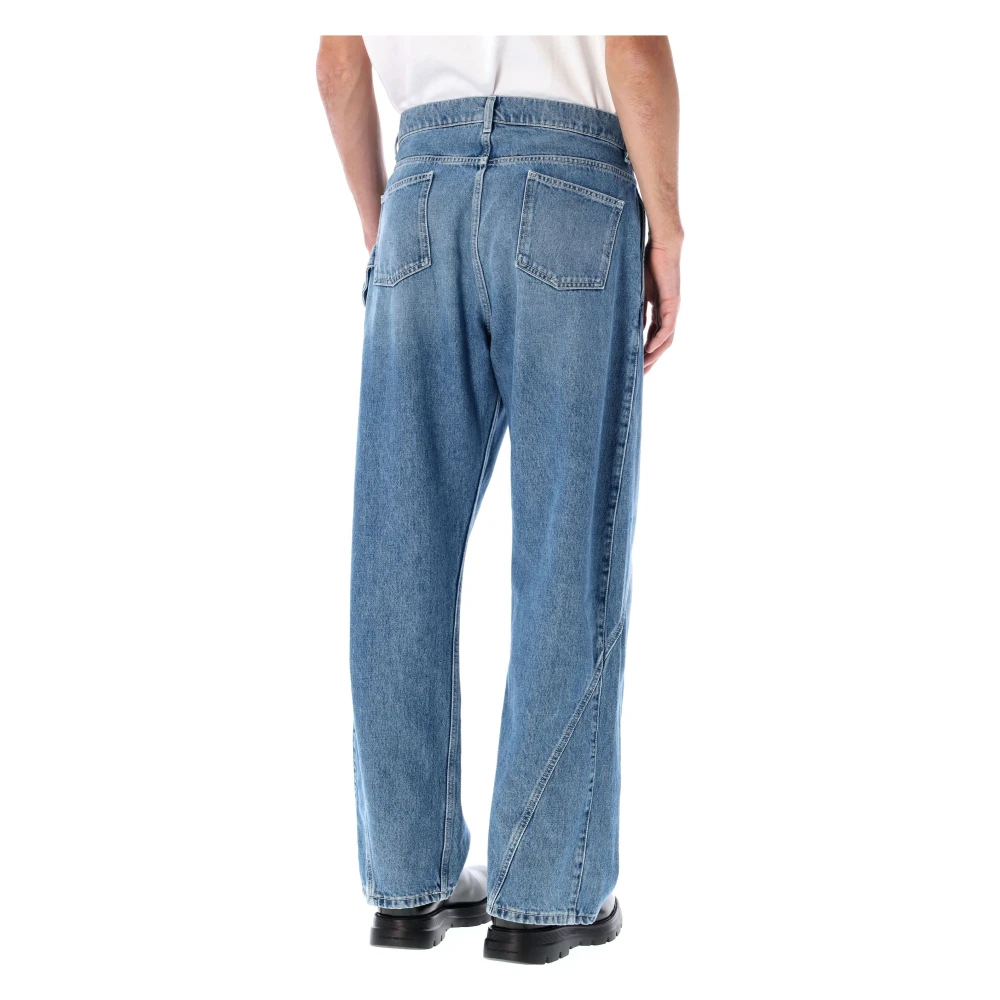 JW Anderson Lichtblauwe Twisted Workwear Denim Broek Blue Heren