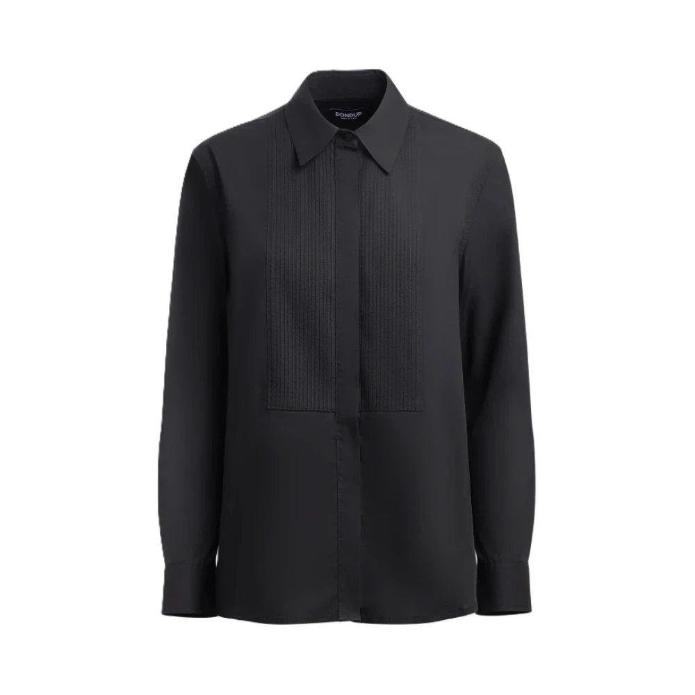 Dondup Women's Black Shirts, M, Camicia Regular In Popeline