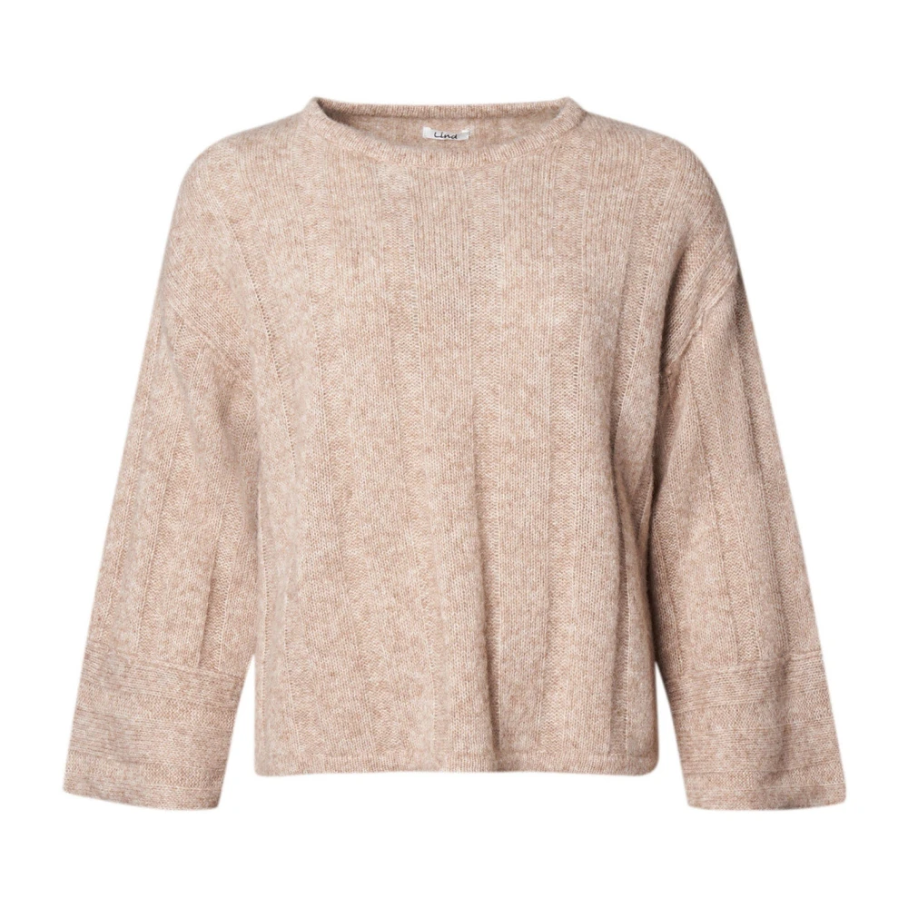 Lind Women's Beige Lizoya Round-Neck Knitwear - Round-Neck Knitwear - Xl- Knitwear