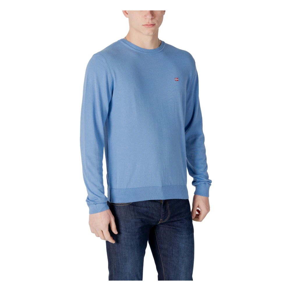 Napapijri Heren Katoenen Jersey Lente Zomer Collectie Blue Heren