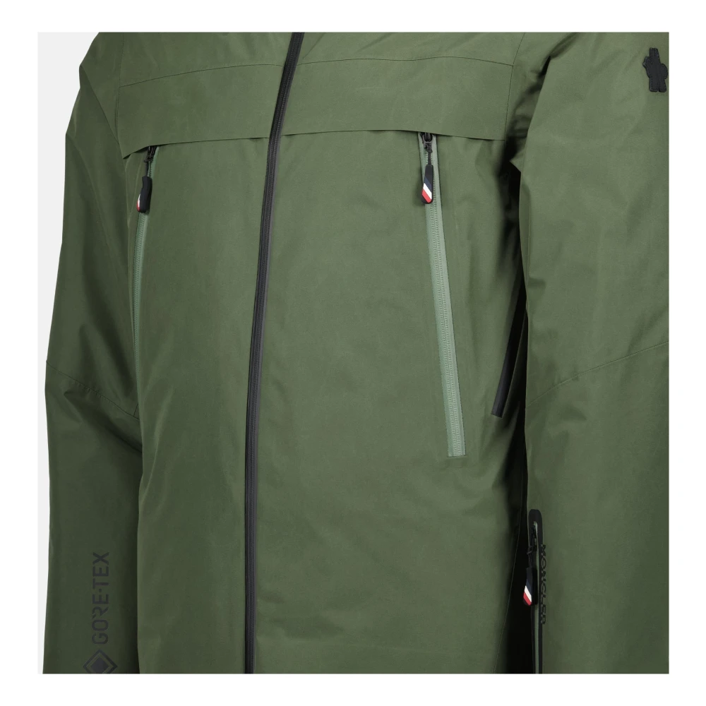 Moncler Groene Nylon Hoodie Jas Green Heren