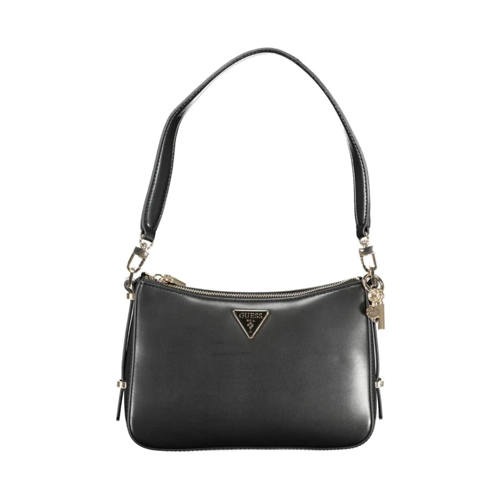 Guess Zwarte schoudertas met gouden details Black Dames