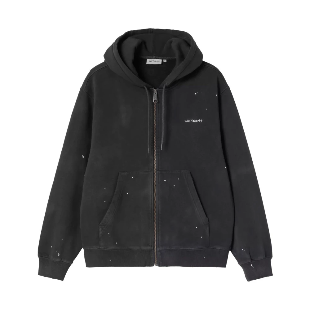 Carhartt Wip Men's Black Zip-Throughs, M, Hooded Painter Jacket