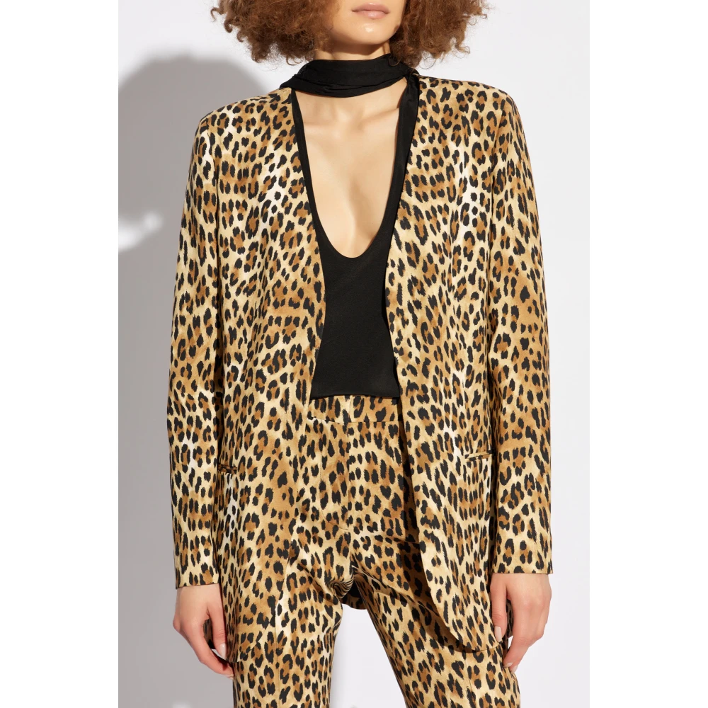 Moschino Blazer met dierenmotief Brown Dames