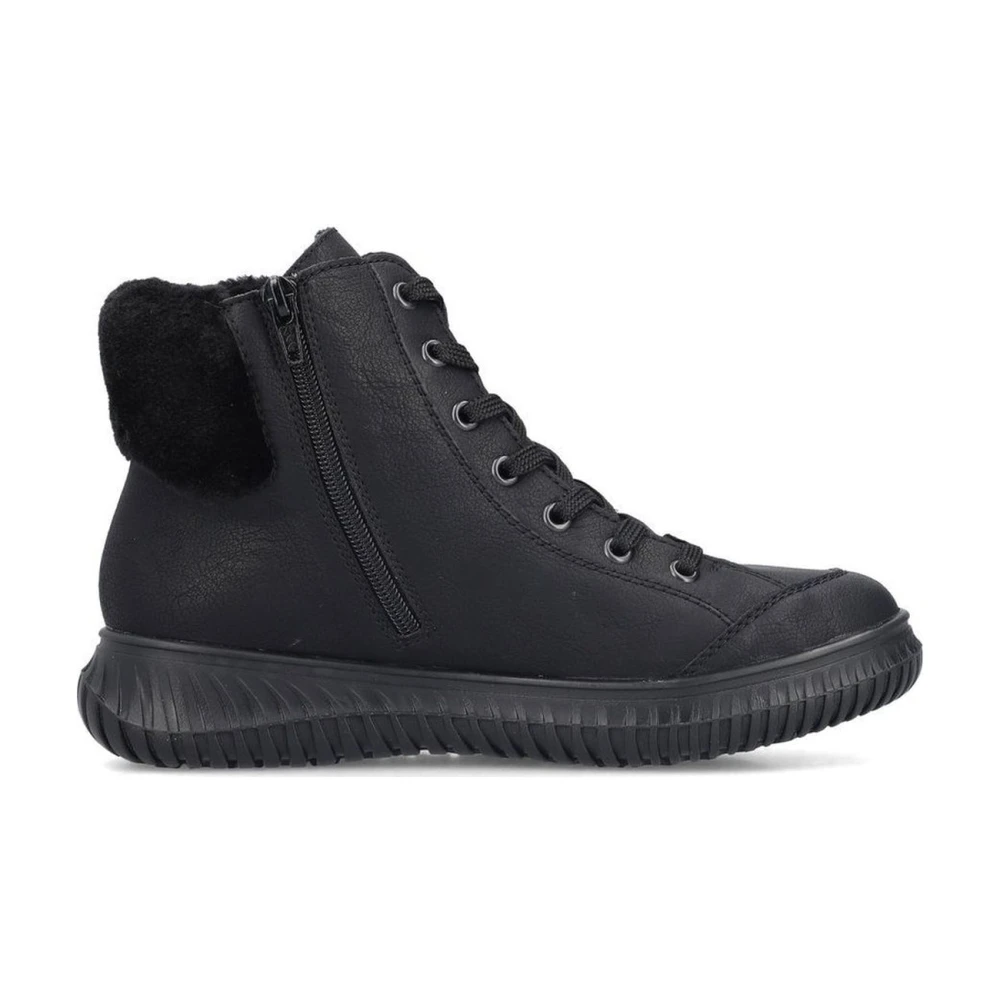 Rieker Women's Black Lace-Up Boots, 7 Uk, Casual Ankle Boots