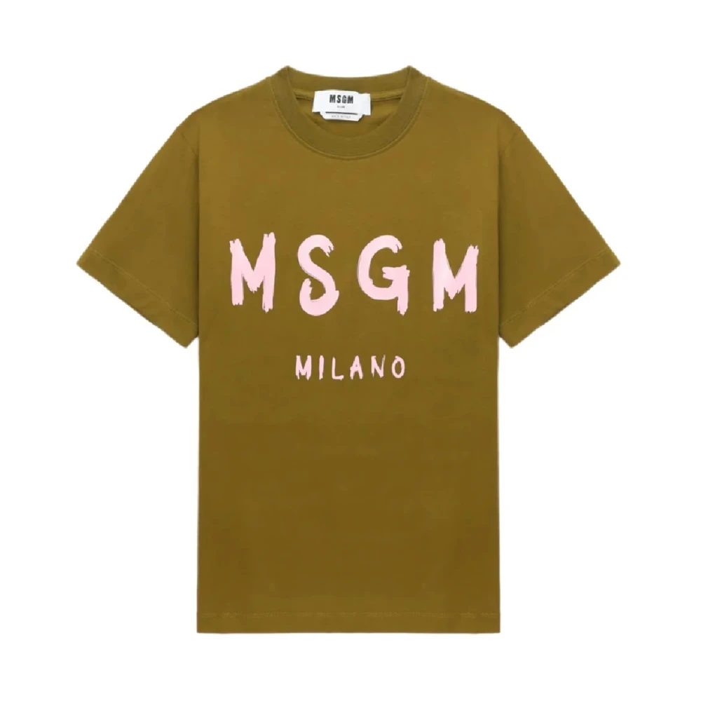 Msgm - Tops > T-Shirts - Green - Msgm - Modalova