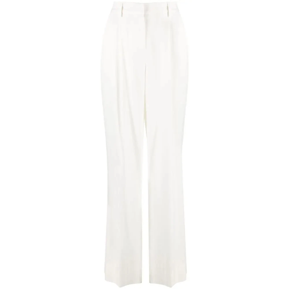 Lorena Antoniazzi White Wide Trousers, Female, 2XS, Wide Trousers