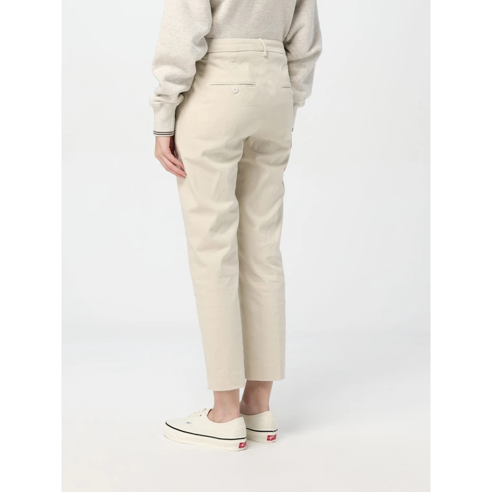 Dondup Stretch Gabardine Broek Beige Dames