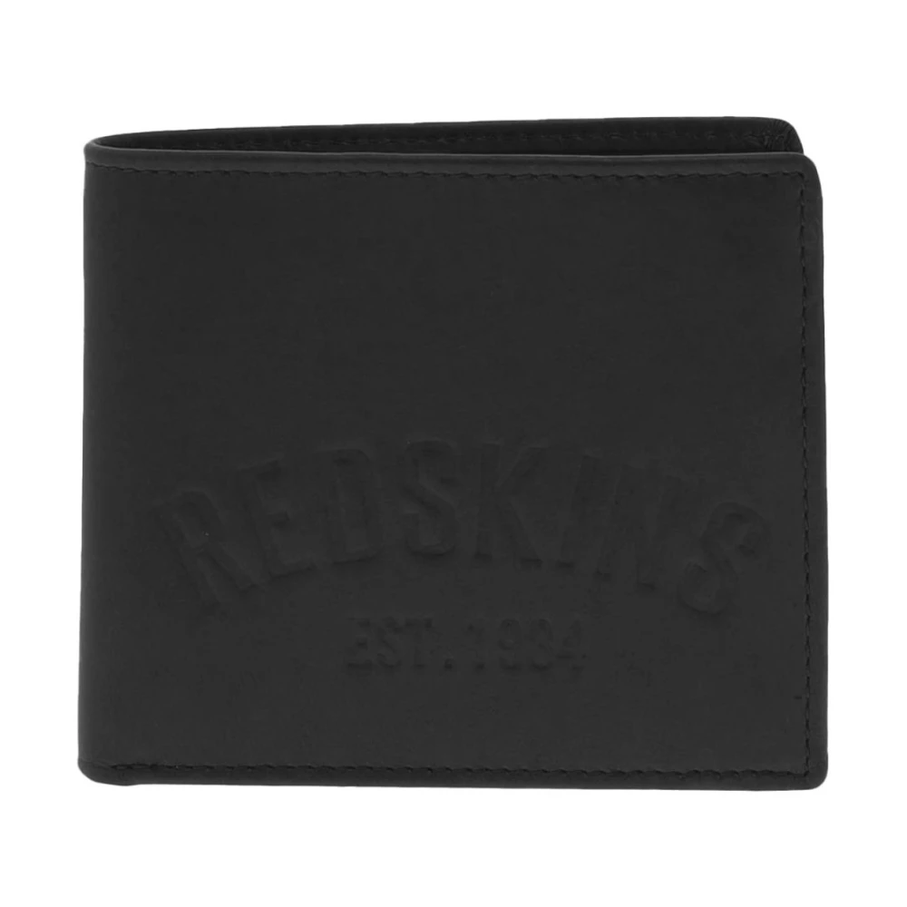 Redskins Zwarte leren portemonnee Orlando Black Heren