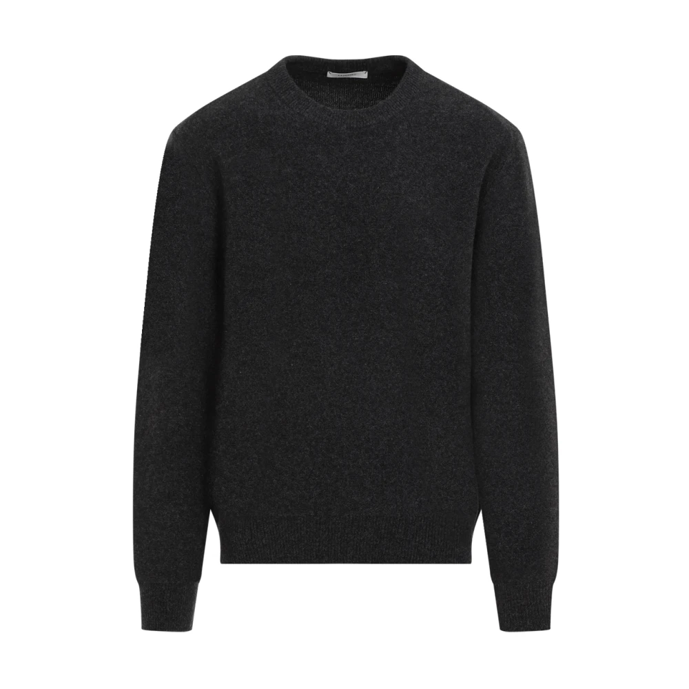 Lemaire Antraciet Melange Crew Neck Jumper Gray Heren