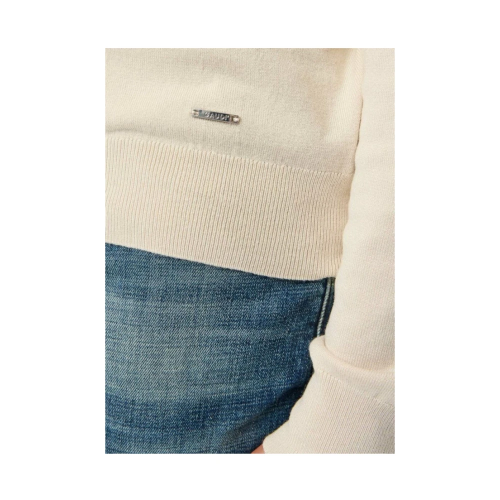Gaudi Lange Mouw Polo Shirt Beige Heren