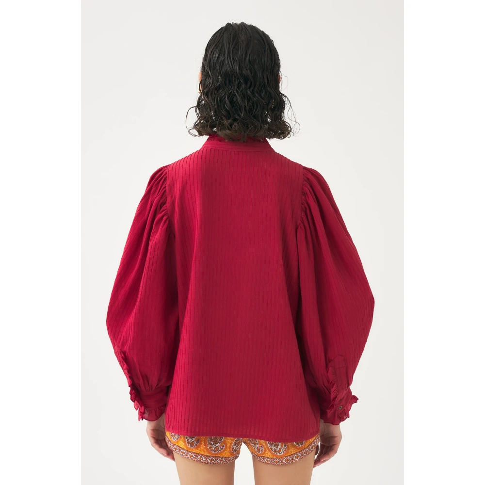 Antik batik Katoenen blouse Avon Red Dames