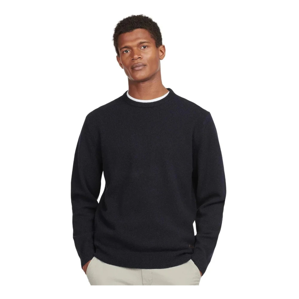 Barbour Heren Trui met Elleboog Patches Blue Heren