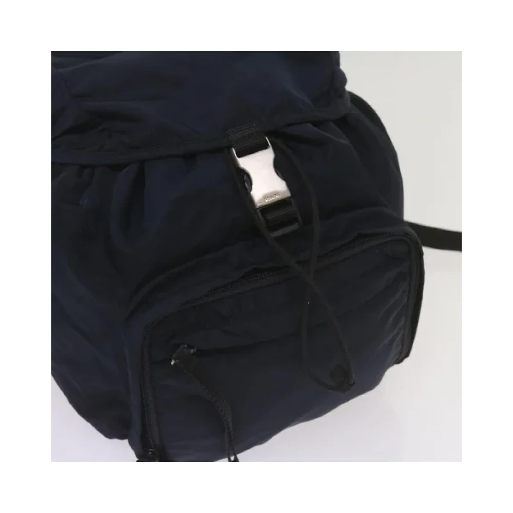 Prada Vintage Pre-owned Nylon backpacks Blue Dames