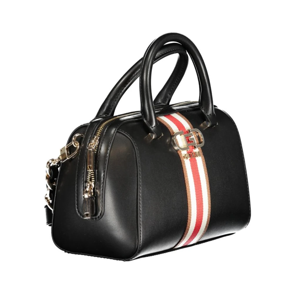Guess Zwarte Polyethyleen Handtas met Verstelbare Schouderband Black Dames