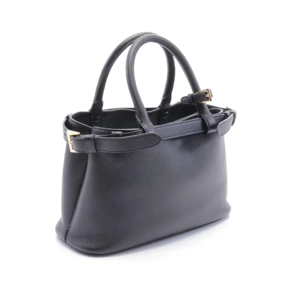 Prada Vintage Pre-owned Leather handbags Black Dames