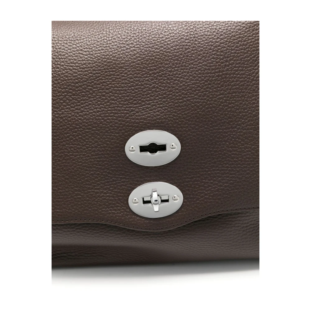 Zanellato Bruine Schoudertas met Overslag Brown Dames