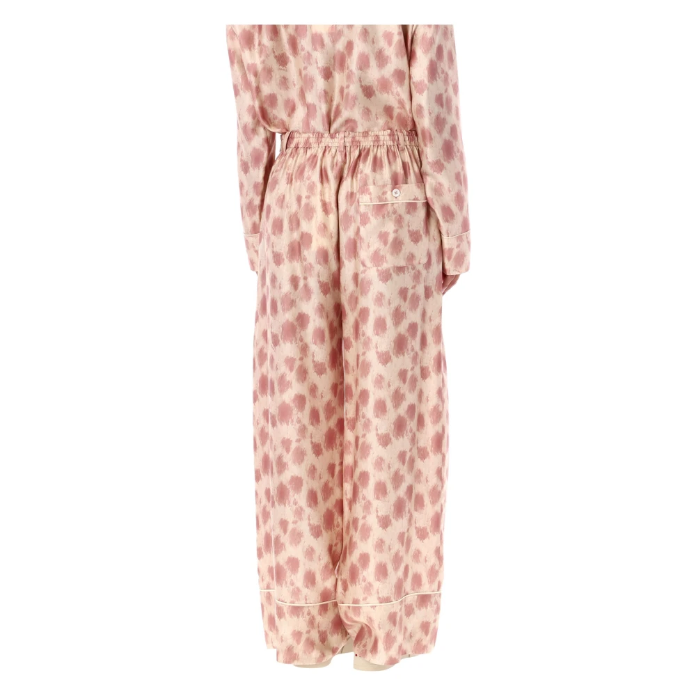 Marni Zijden Pyjamabroek met Roze Print Pink Dames