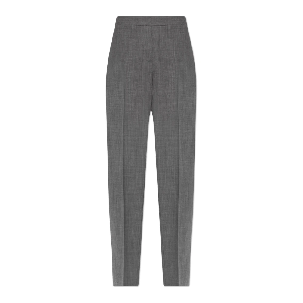 Fabiana Filippi Women's Gray Wool Trousers With Crease - Straight Trousers - M - Trousers