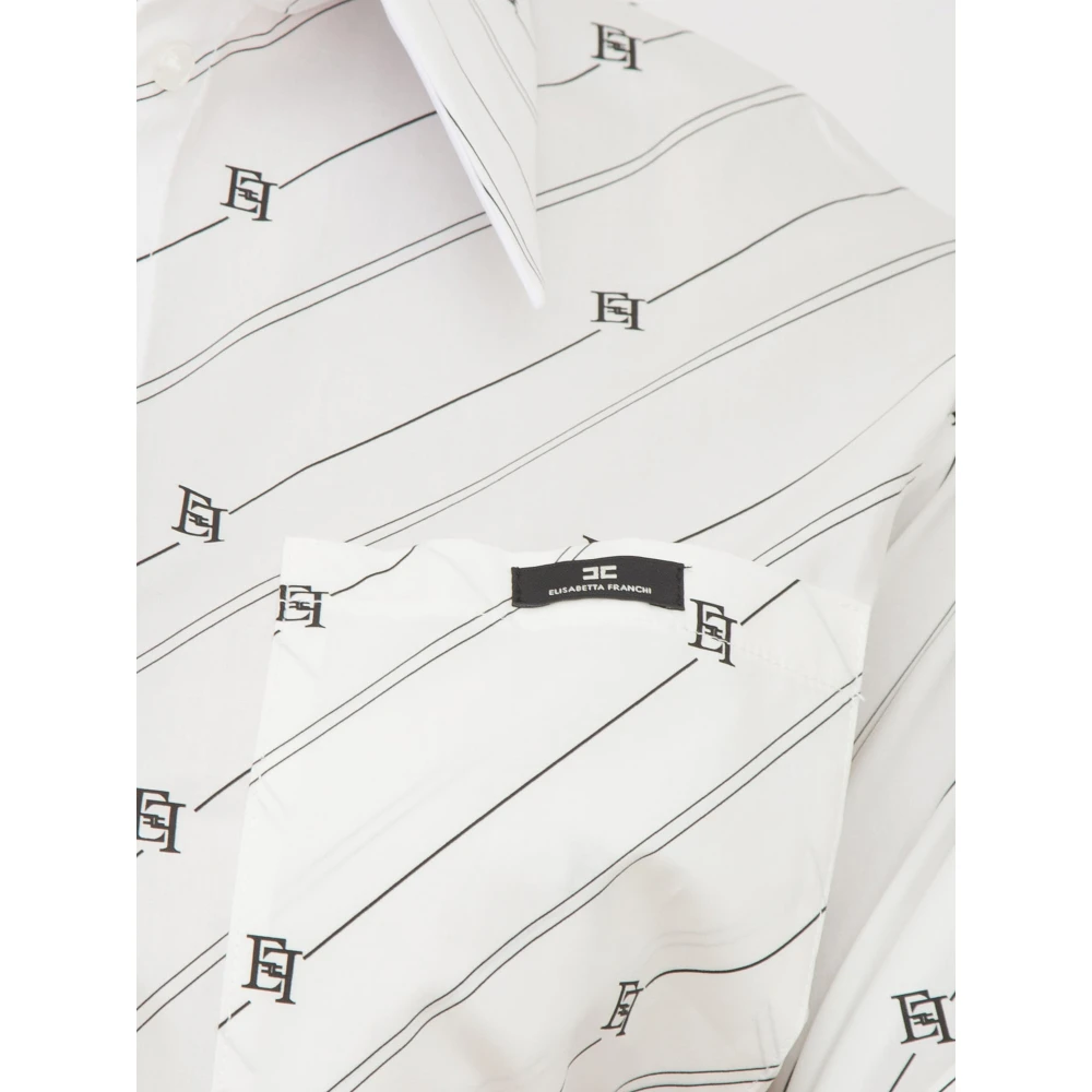Elisabetta Franchi Stijlvolle Blouse voor Vrouwen White Dames