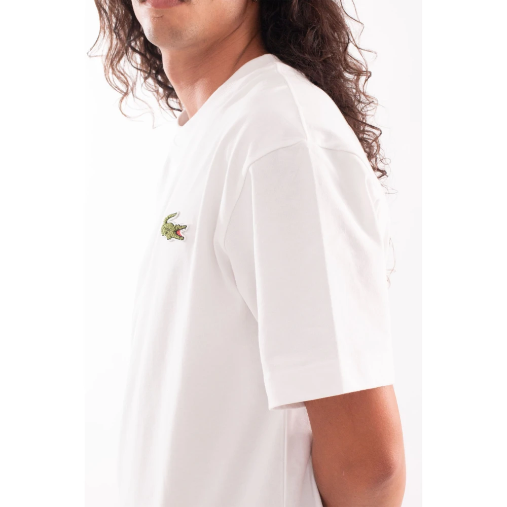 Lacoste Losse Croc Tee in 001 White Heren