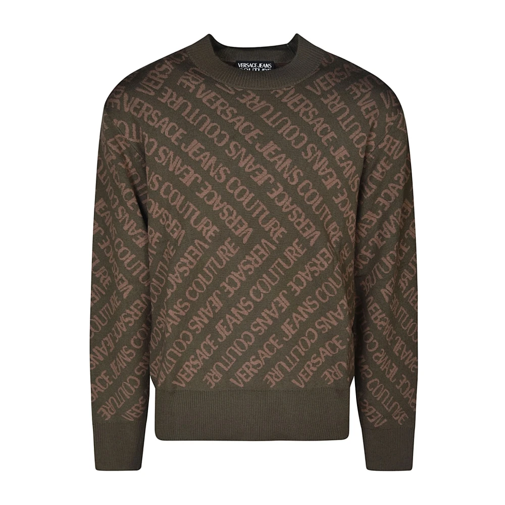 Versace Jeans Couture Stijlvolle Maglia Shirt voor Mannen Green Heren