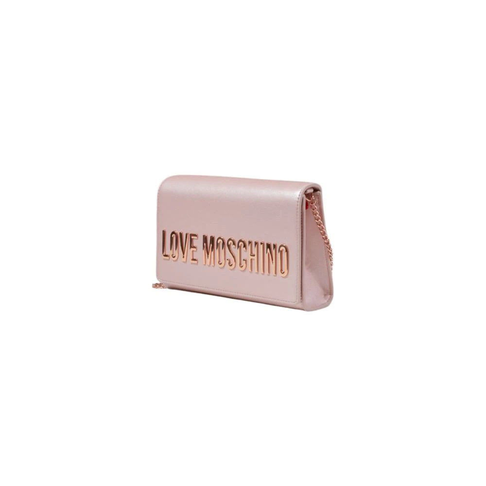 Love Moschino Kleurrijke Polyethyleen Handtas Lente Zomer Collectie Pink Dames