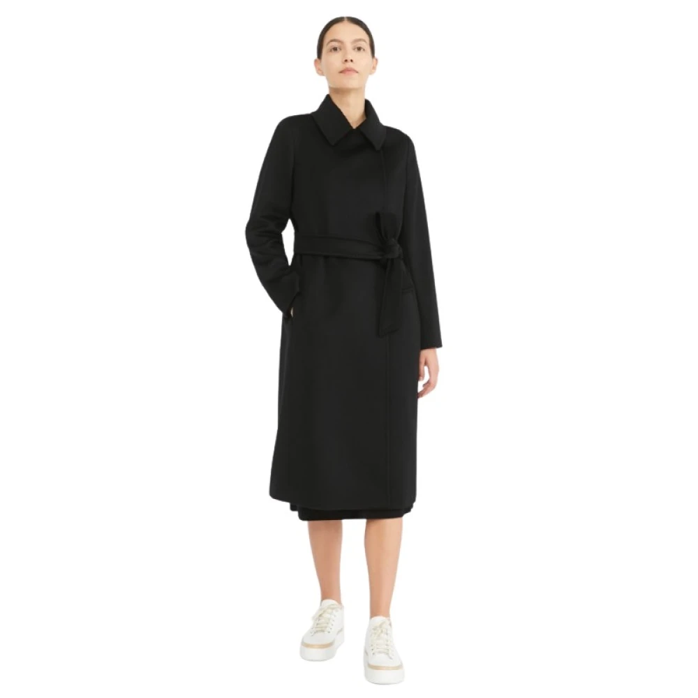 Max Mara Wollen Omslagjas Black Dames