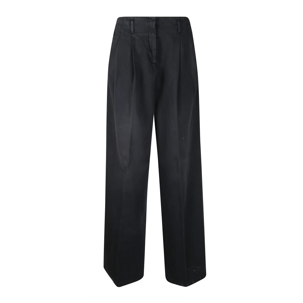 Golden Goose Women's Black Wide Trousers, S, Wide Trousers