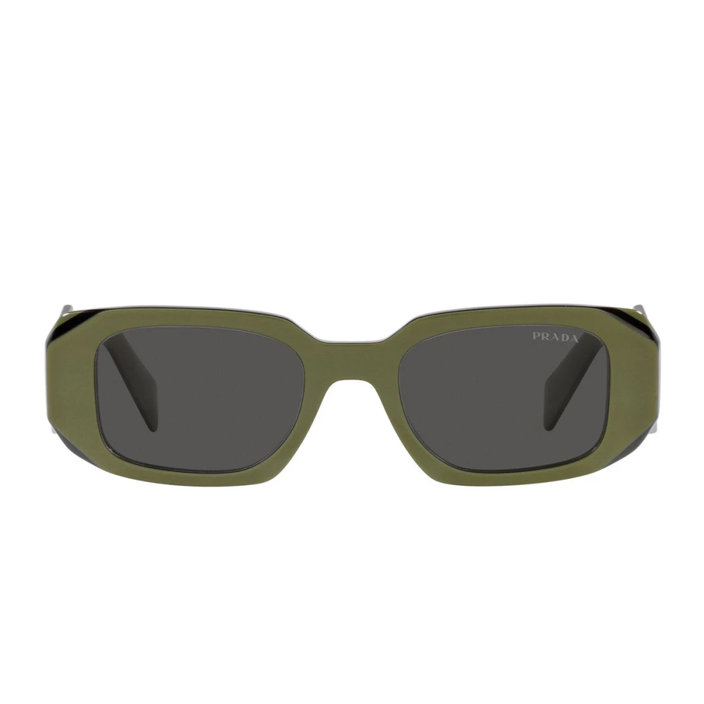 Prada Unisex Green Sunglasses, 49 Mm, Rectangular Sunglasses