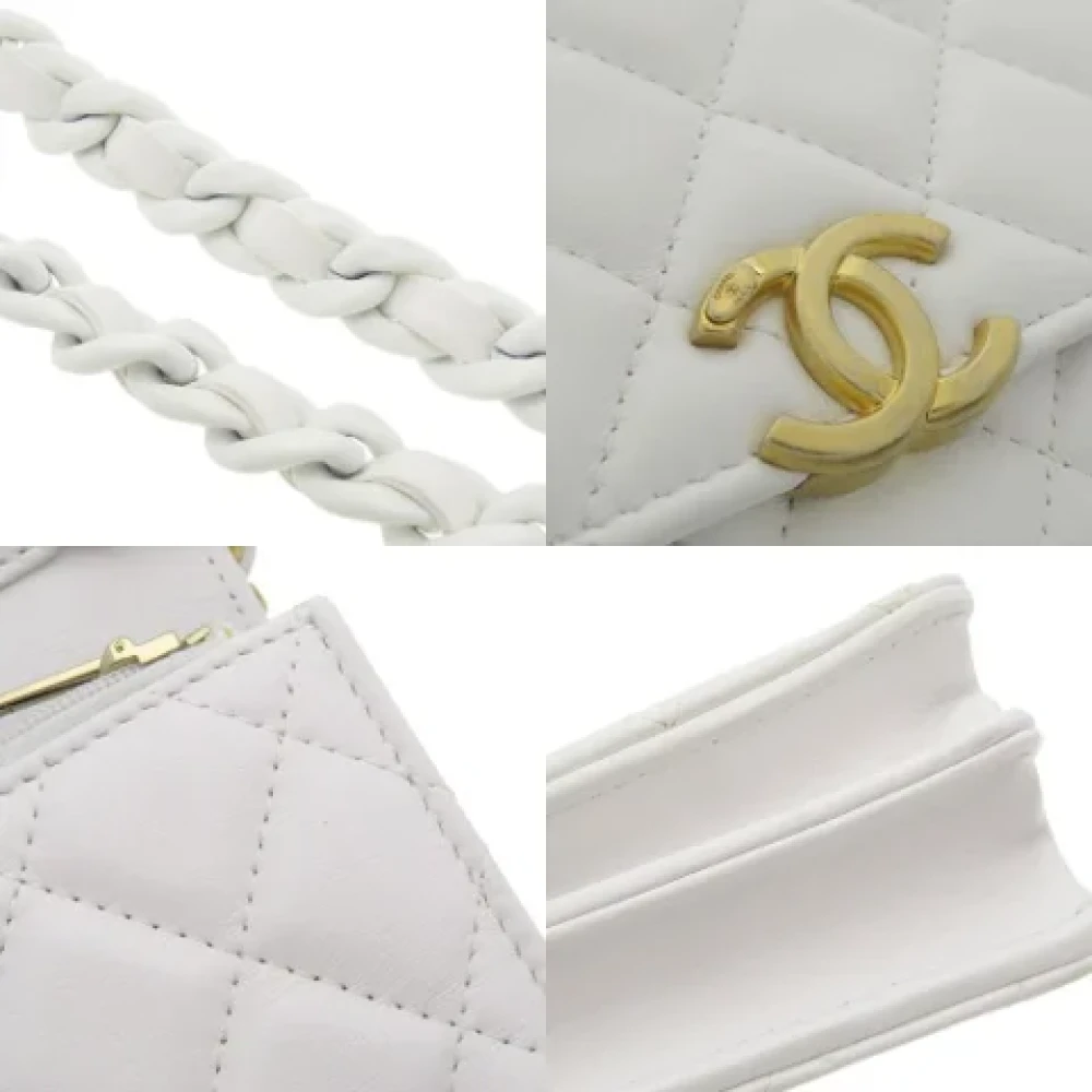 Chanel Vintage Pre-owned Leather chanel-bags White Dames