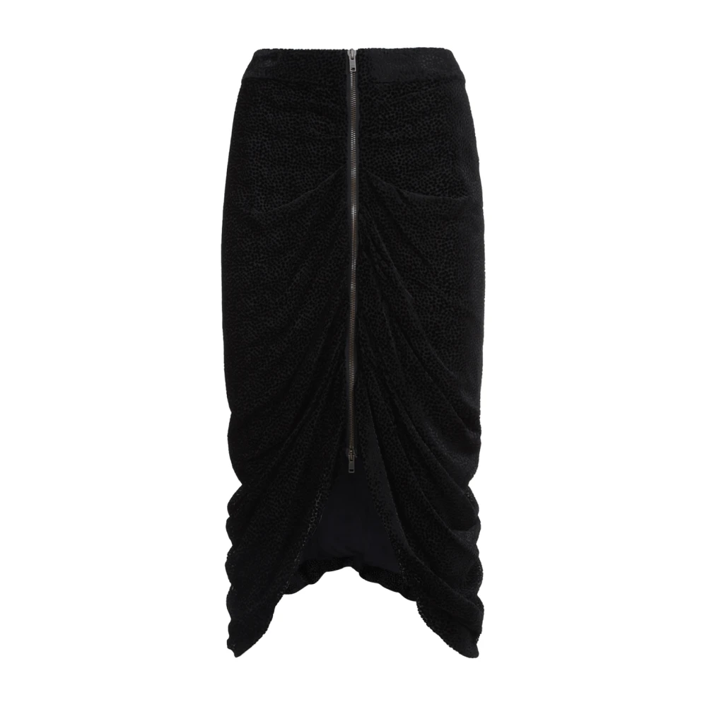 Isabel marant Zwarte Zijde Viscose Rok Black Dames