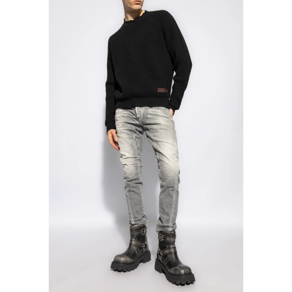 Dsquared2 `Tidy Biker` Jeans Gray Heren