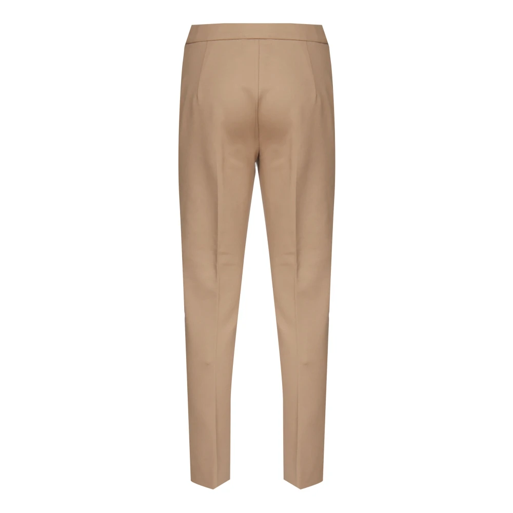 Max Mara Bruine Broek met Rits Brown Dames