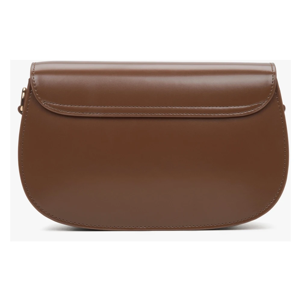 Estro Dames Bruine Schoudertas met Verstelbare Band Er00115793 Brown Dames