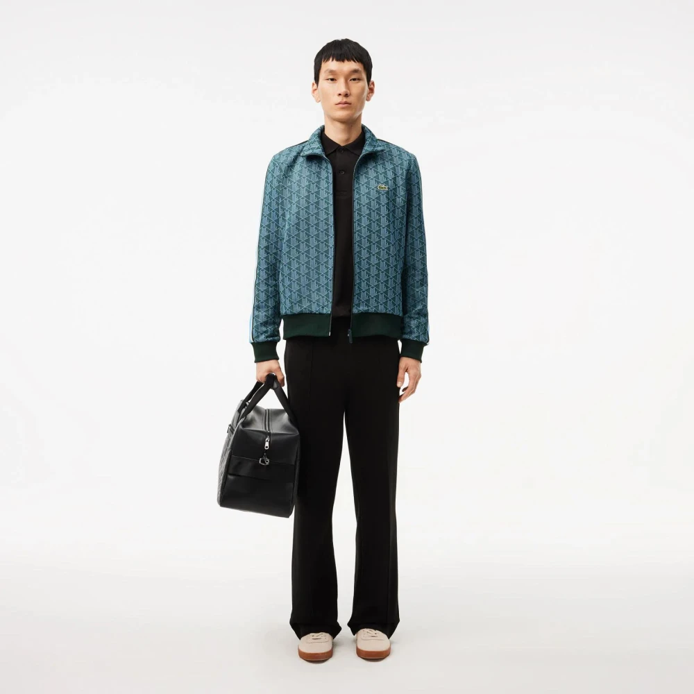 Lacoste Monogram Rits Trui Mannen Green Heren
