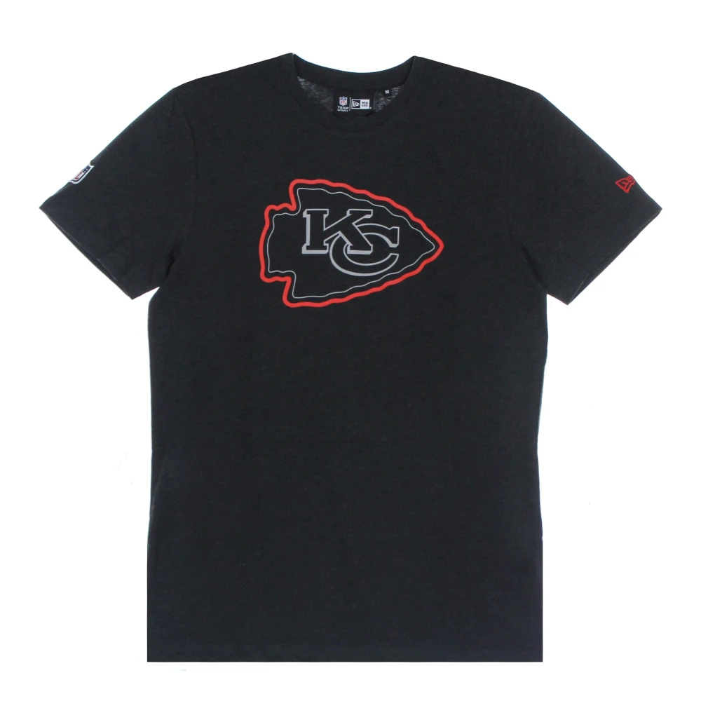New Era Men's Black Nfl Outline Logo Tee