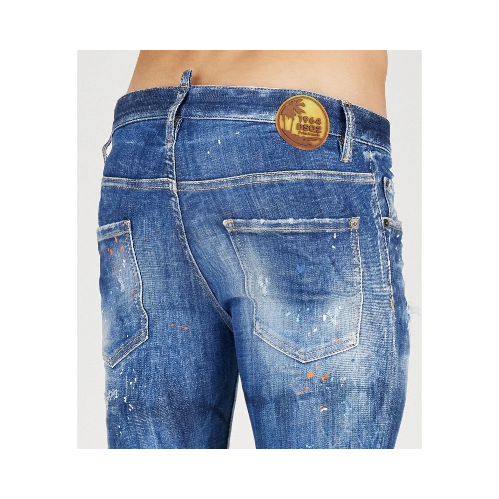 Dsquared2 Slim Fit Stretch Katoenen Jeans Blue Heren