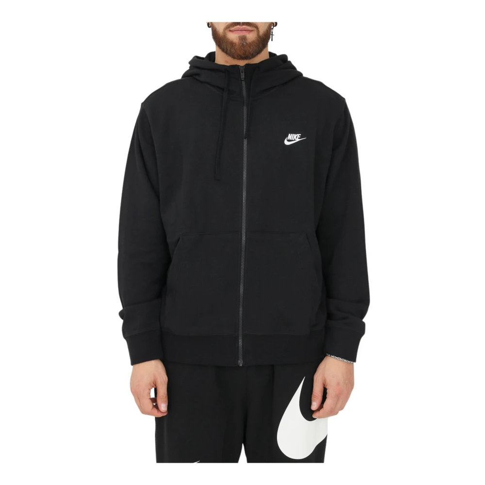 Nike Zwarte Zip-Through Sweatshirt Black Heren